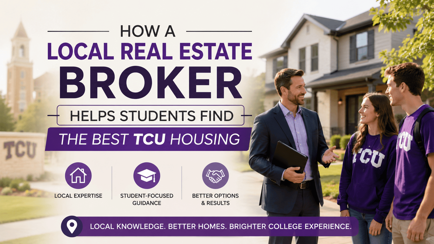 How a Local Real Estate Broker Helps Students Find the Best TCU Housing